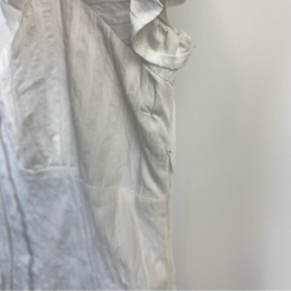 Shein Frill Trim Tie Front Crinkle Dress White Size Small (4) - Picture 11 of 13